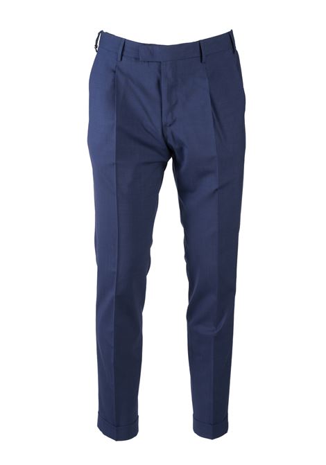 PT Torino Wool and Elastane Pants with Pences, Dark Blue Color - Summer Model PT TORINO |  | CO-AFMAZA0CL10350