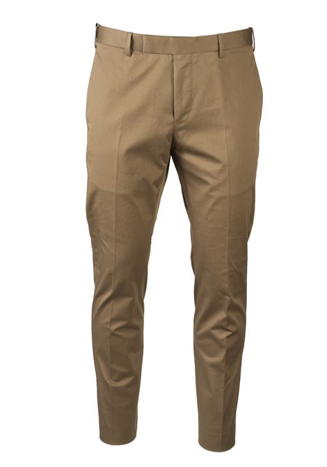 PT Torino Light Brown Pants with Occult Closure in Cotton and Elastane PT TORINO |  | CO-ASX0Z00FWD0130