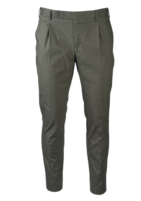 Pantaloni PT Torino in Cotone, Poliammide ed Elastane con Pences, Colore Verde Scuro PT TORINO | Pantaloni | CO-ASX0ZA0FWD0450