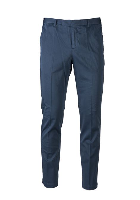 Pantalone PT Torino Blu in Cotone, Seta ed Elastane - Primavera/Estate PT TORINO | Pantaloni | CO-ATMAZ00CL1Y383