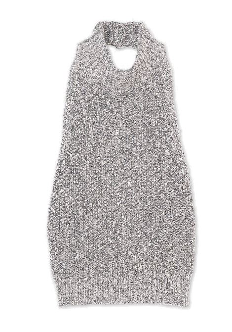 ALYSI - Sequin knit top American neckline ALYSI |  | 205433P5006NE