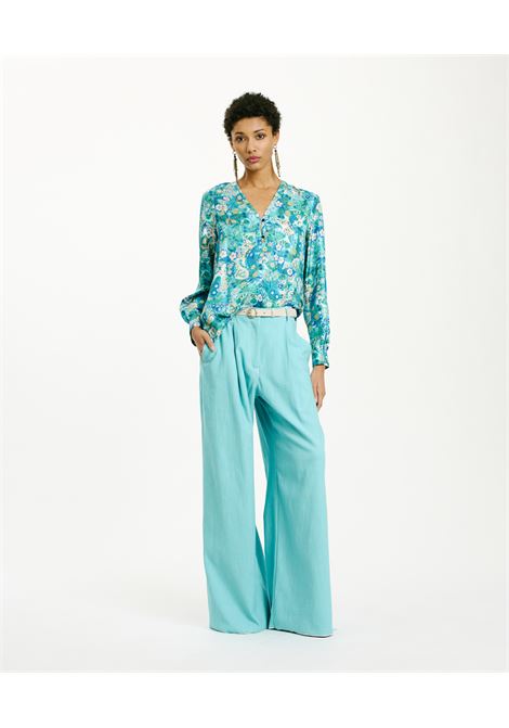 Torret Blouse in Printed Silk Twill - Multicolor Bluette MOMONI |  | MOBL0058260