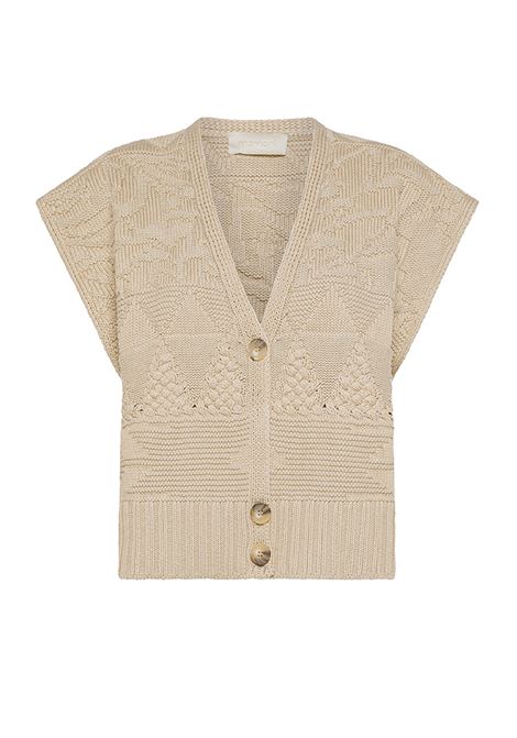 Maglia Jaci Jacquard - Crema MOMONI | Maglieria | MOKN0140026