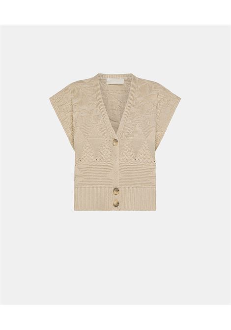 Maglia Jaci Jacquard - Crema MOMONI | Maglieria | MOKN0140026