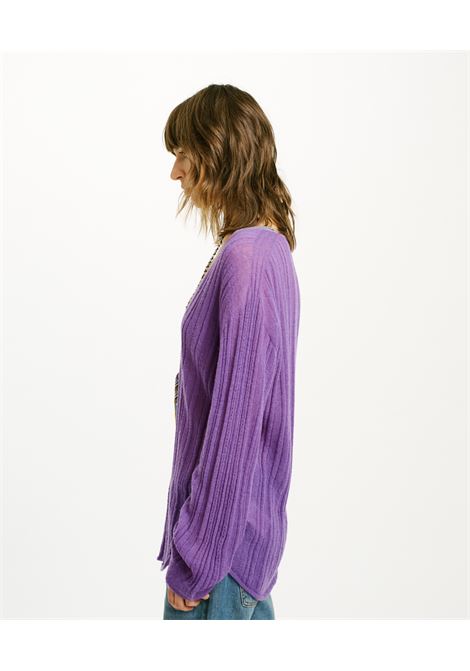 Maglia Banal Alpaca Mohair Operato - Viola MOMONI | Maglieria | MOKN0160465