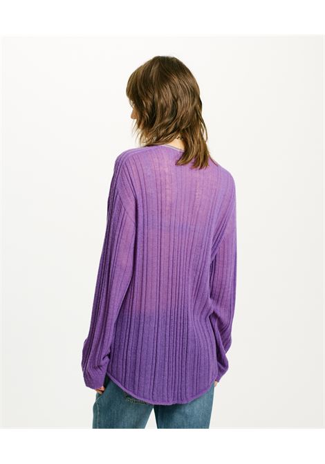 Maglia Banal Alpaca Mohair Operato - Viola MOMONI | Maglieria | MOKN0160465