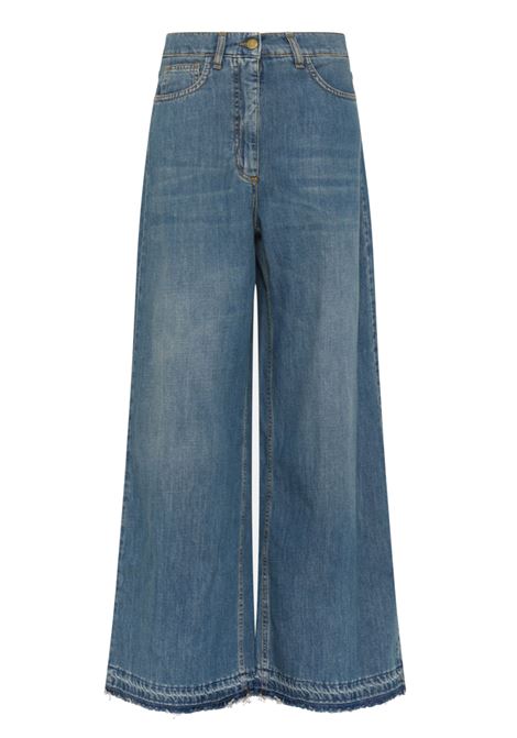 Pantaloni Aoki in Denim Stone Washed 8 Oz - Blu Jeans MOMONI | Pantaloni | MOPA0380871