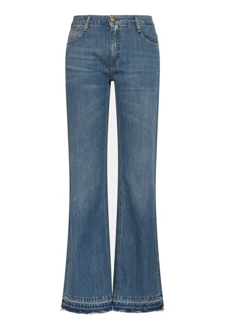 Pantaloni Luis in Denim Stone Washed 8 Oz - Blu Jeans MOMONI | Pantaloni | MOPA0470871