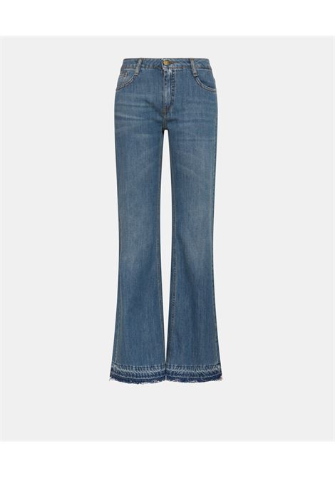 Pantaloni Luis in Denim Stone Washed 8 Oz - Blu Jeans MOMONI | Pantaloni | MOPA0470871