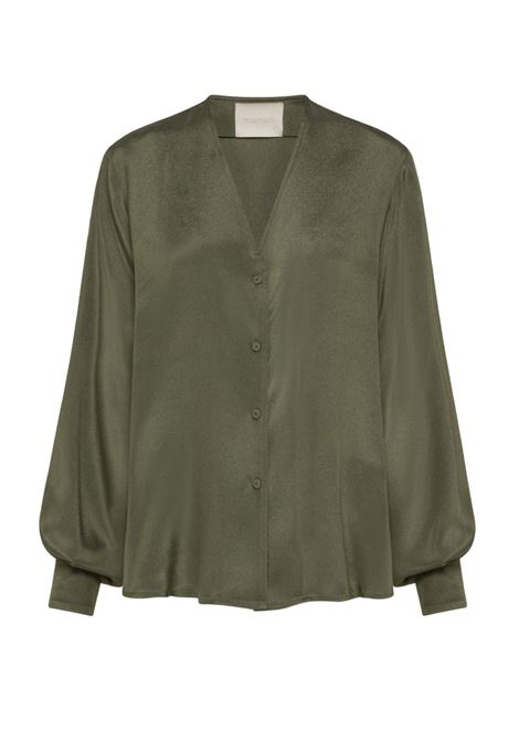 Lentinula Shirt Acetate Silk Crepe United - Sage Green MOMONI |  | MOSH0010730