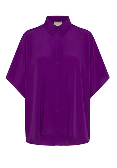 Brooklyn Acetate Silk United Shirt - Purple MOMONI |  | MOSH004LMM0465