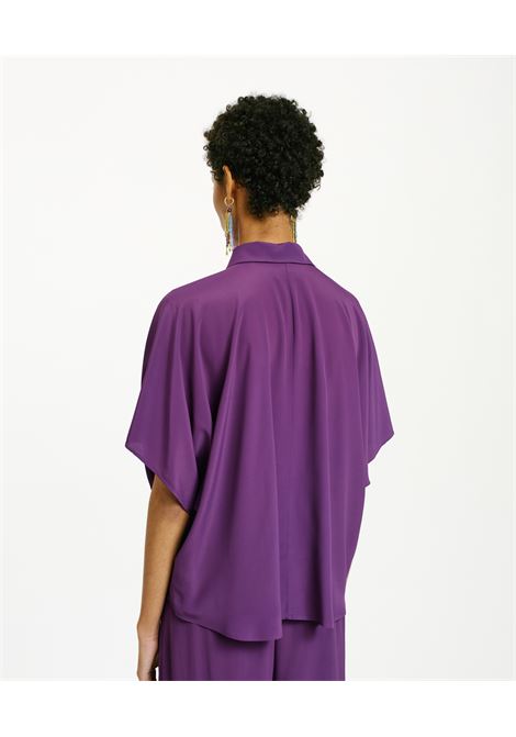 Brooklyn Acetate Silk United Shirt - Purple MOMONI |  | MOSH004LMM0465