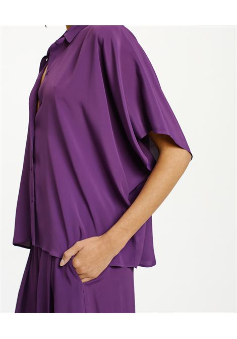 Brooklyn Acetate Silk United Shirt - Purple MOMONI |  | MOSH004LMM0465