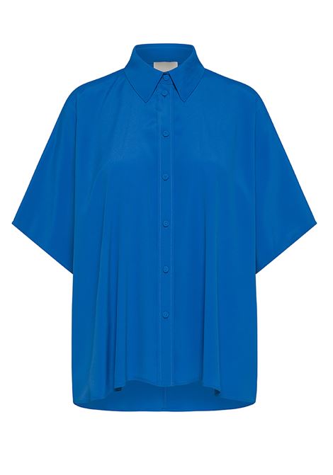 Brooklyn United Silk Acetate Shirt - Cobalt MOMONI |  | MOSH004LMM0881