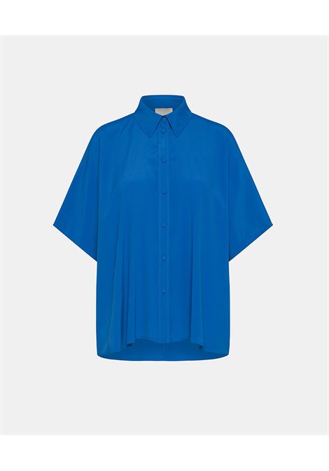 Brooklyn United Silk Acetate Shirt - Cobalt MOMONI |  | MOSH004LMM0881