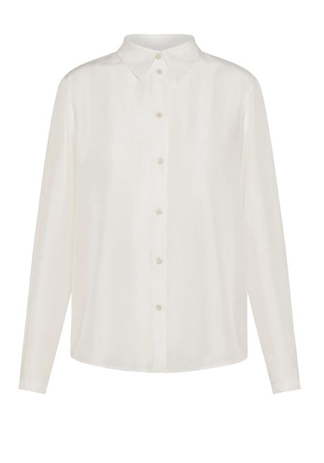 Alicia Shirt in Silk Habutai - Cream MOMONI |  | MOSH0070040