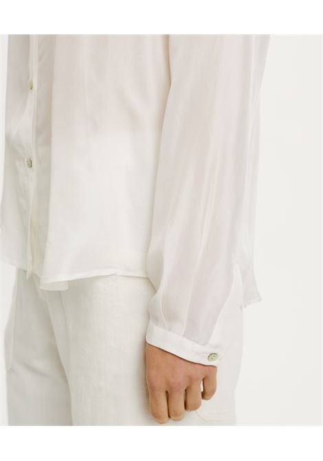 Alicia Shirt in Silk Habutai - Cream MOMONI |  | MOSH0070040