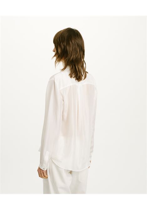 Alicia Shirt in Silk Habutai - Cream MOMONI |  | MOSH0070040