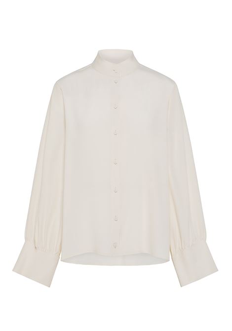 Franklyn Shirt in United Silk Acetate - Cream MOMONI |  | MOSH008LMM0040