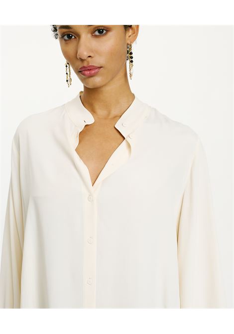 Franklyn Shirt in United Silk Acetate - Cream MOMONI |  | MOSH008LMM0040