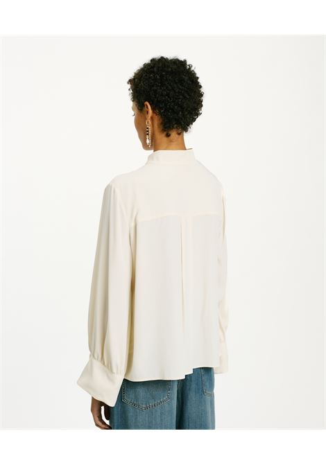 Franklyn Shirt in United Silk Acetate - Cream MOMONI |  | MOSH008LMM0040