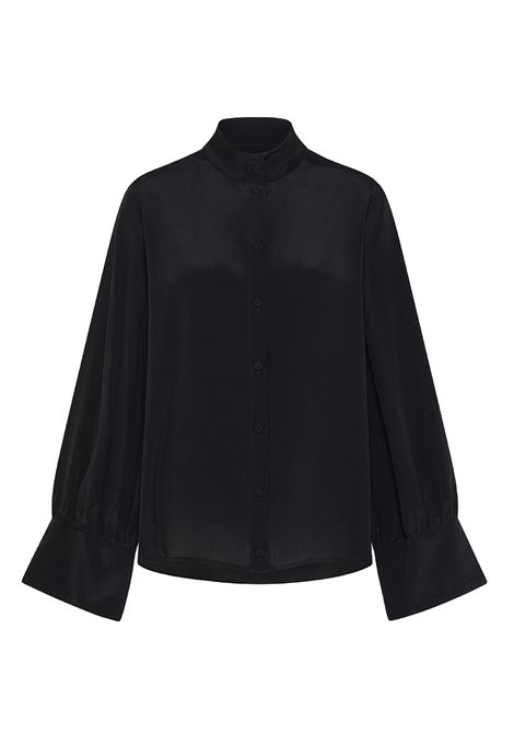 Franklyn Shirt in United Silk Acetate - Black MOMONI |  | MOSH008LMM0990