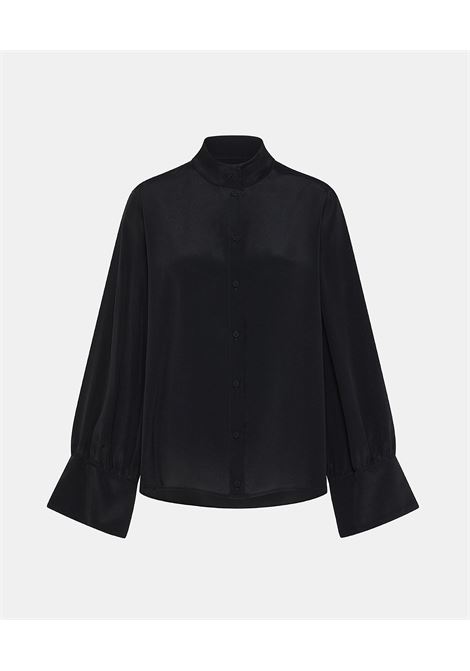 Franklyn Shirt in United Silk Acetate - Black MOMONI |  | MOSH008LMM0990