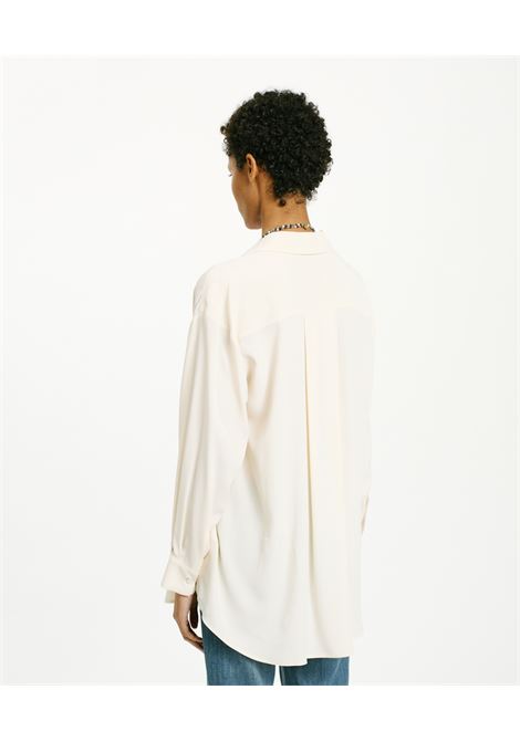 Hamacas Shirt in Silk Acetate - Cream MOMONI |  | MOSH0090040