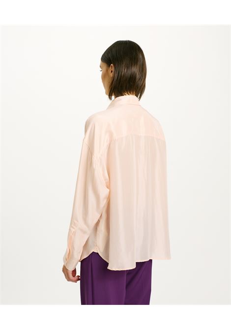 Pitanga Shirt in Silk Habutai - Blossom MOMONI |  | MOSH0130402