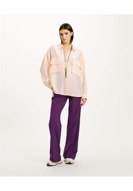 Pitanga Shirt in Silk Habutai - Blossom MOMONI |  | MOSH0130402