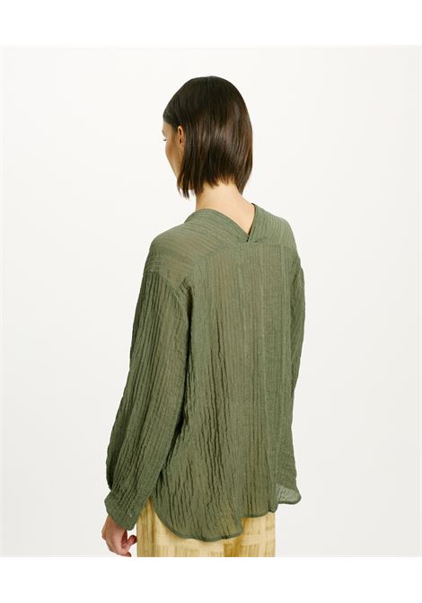 Serrania Shirt in Embossed Operated - Sage Green MOMONI |  | MOSH0140730