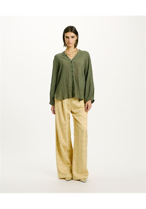 Serrania Shirt in Embossed Operated - Sage Green MOMONI |  | MOSH0140730