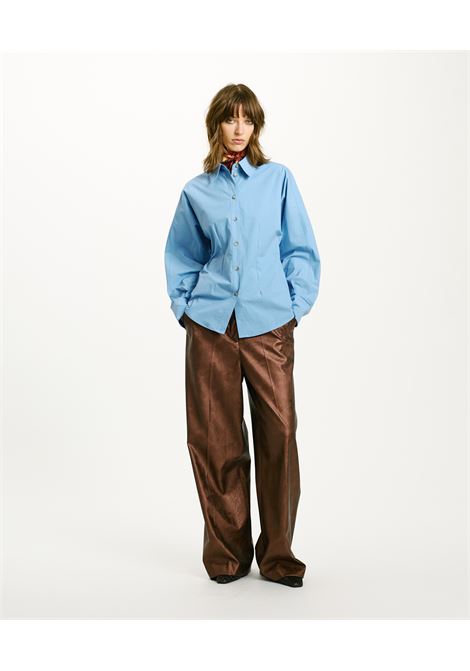 Nil Shirt in Stretch Poplin - Sky MOMONI |  | MOSH0160821