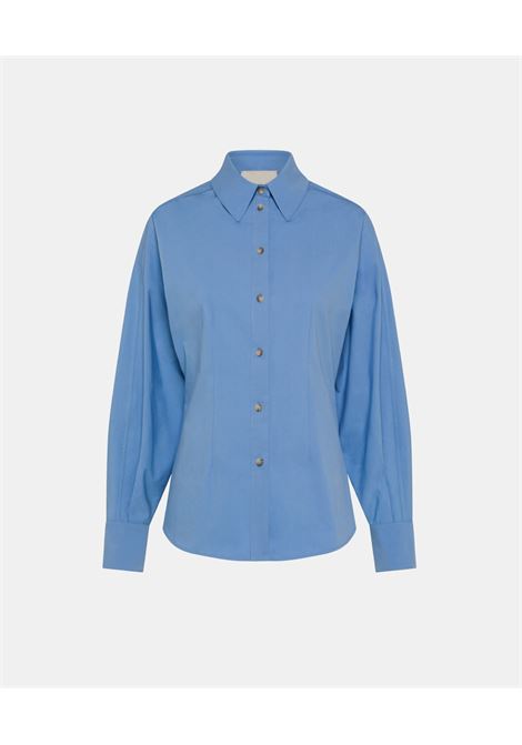 Nil Shirt in Stretch Poplin - Sky MOMONI |  | MOSH0160821