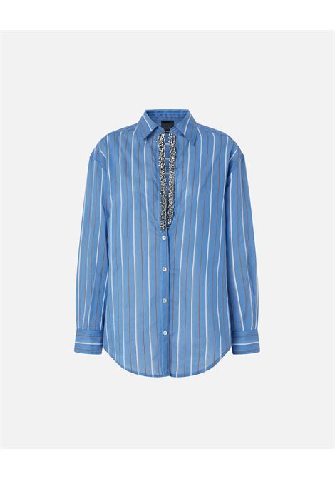 Blue striped shirt with jewel embroidery PINKO |  | 104708-A2ETEZZ